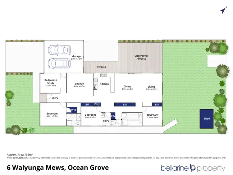 Floorplan of Homely house listing, 6 Walyunga Mews, Ocean Grove VIC 3226