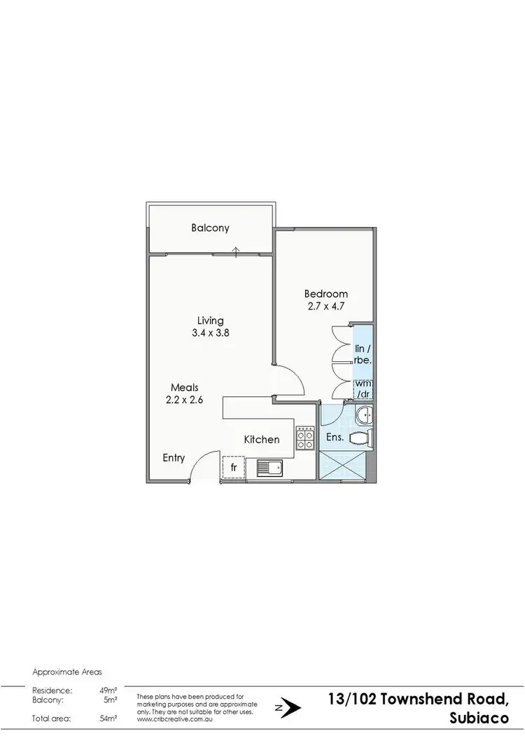 Floorplan of Homely apartment listing, 13/102 Townshend Road, Subiaco WA 6008