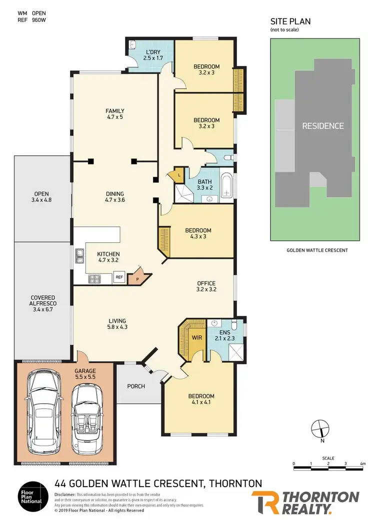 Floorplan of Homely house listing, 44 Golden Wattle Crescent, Thornton NSW 2322