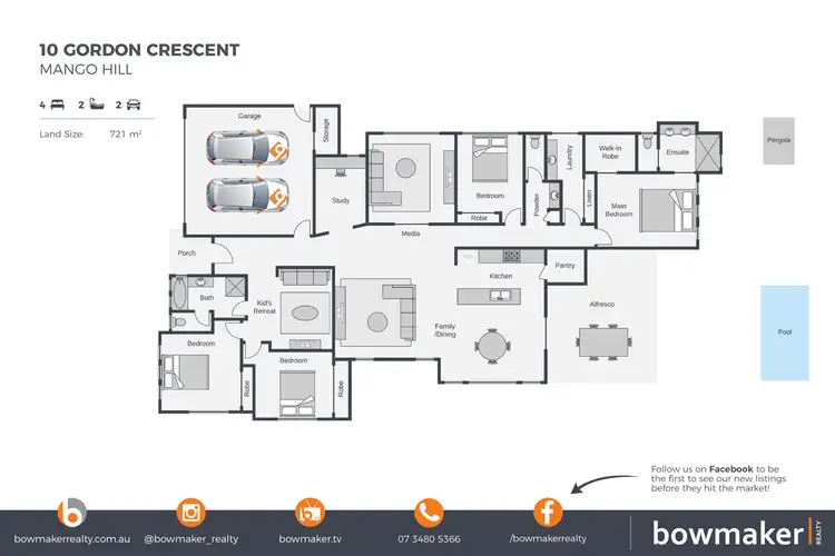 Floorplan of Homely house listing, 10 Gordon Crescent, Mango Hill QLD 4509