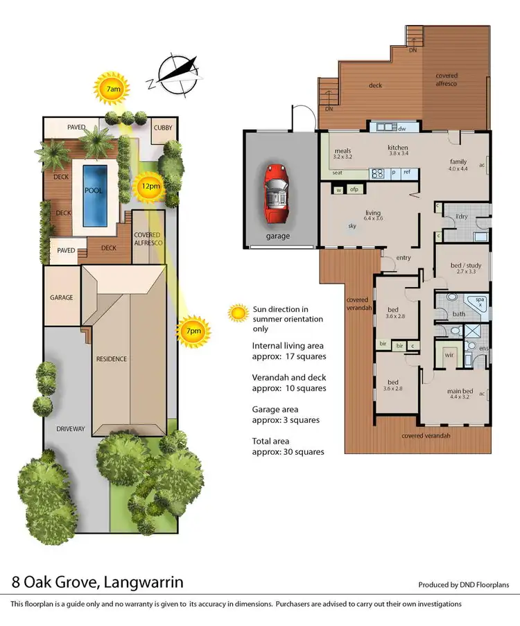 Floorplan of Homely house listing, 8 Oak Grove, Langwarrin VIC 3910