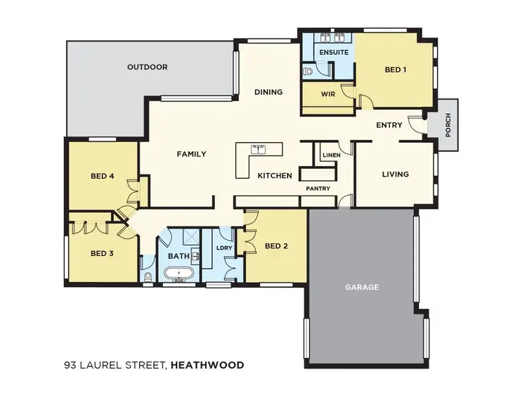 Floorplan of Homely house listing, 93 Laurel St, Heathwood QLD 4110