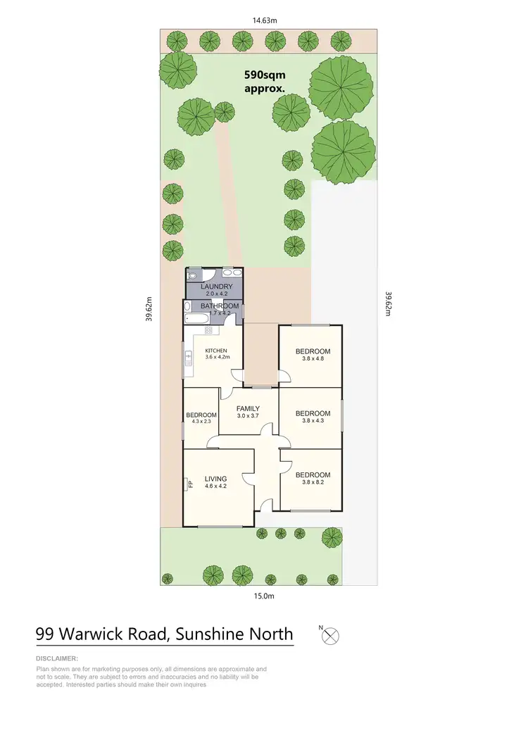 Floorplan of Homely house listing, 99 Warwick Road, Sunshine North VIC 3020