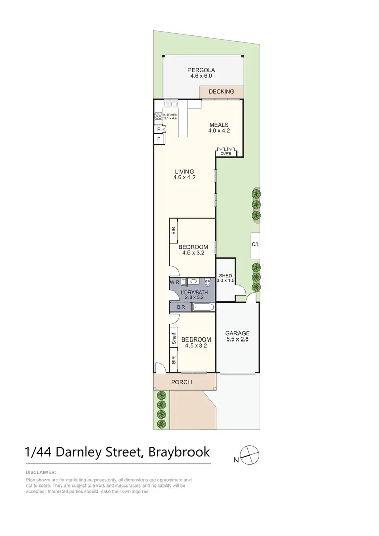 Floorplan of Homely house listing, 1/44 Darnley Street, Braybrook VIC 3019