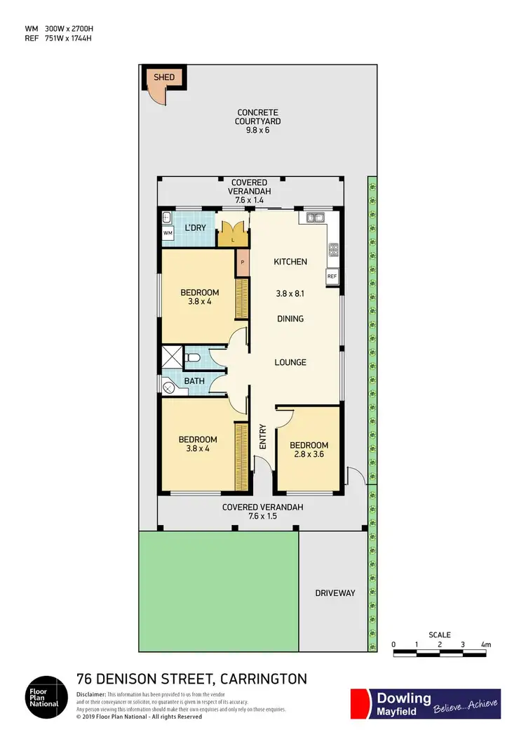 Floorplan of Homely house listing, 76 Denison Street, Carrington NSW 2294