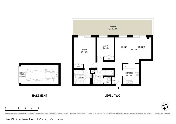 Floorplan of Homely apartment listing, 16/69 Bradleys Head Road, Mosman NSW 2088