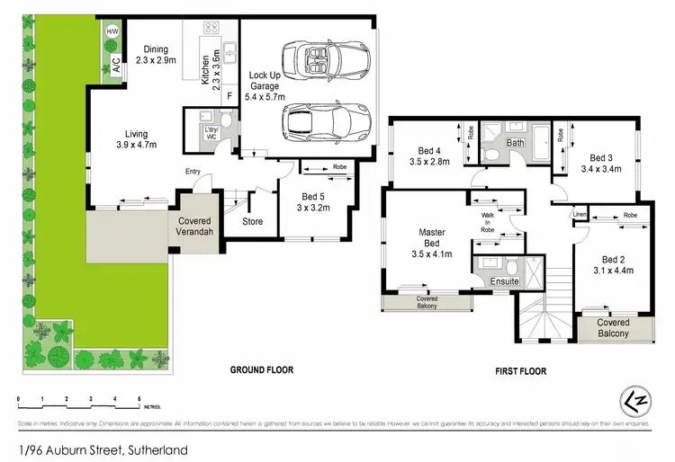 Floorplan of Homely townhouse listing, 1/96 Auburn Street, Sutherland NSW 2232