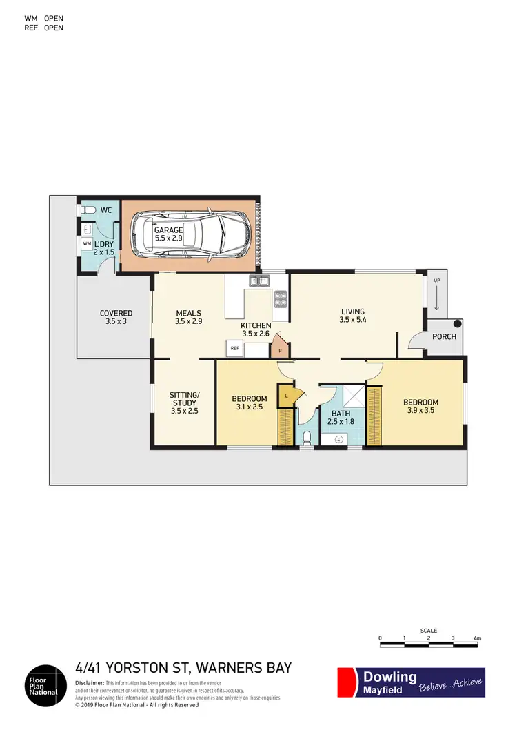 Floorplan of Homely villa listing, 4/41 Yorston Street, Warners Bay NSW 2282