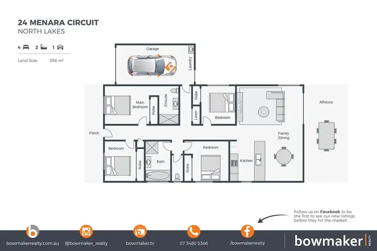 Floorplan of Homely house listing, 24 Menara Circuit, North Lakes QLD 4509