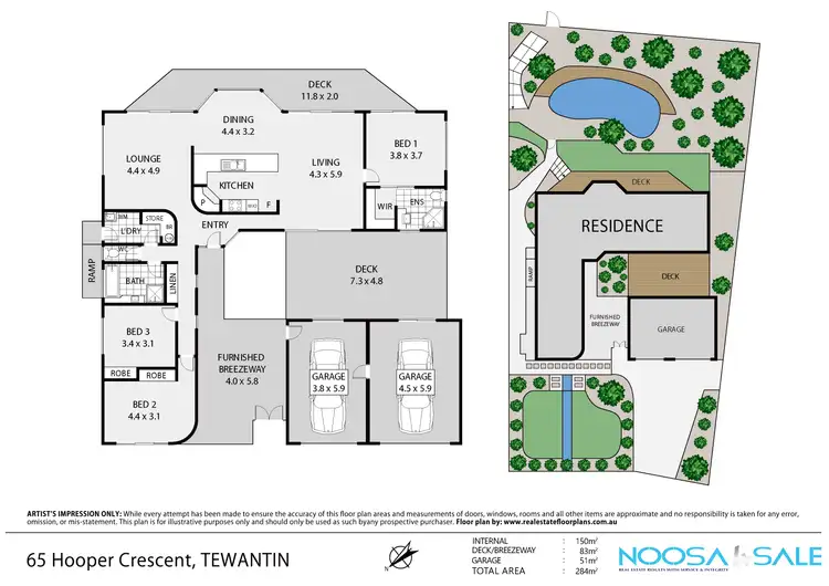 Floorplan of Homely house listing, 65 Hooper Crescent, Tewantin QLD 4565