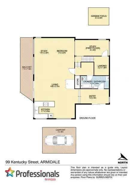 Floorplan of Homely house listing, 99 Kentucky Street, Armidale NSW 2350