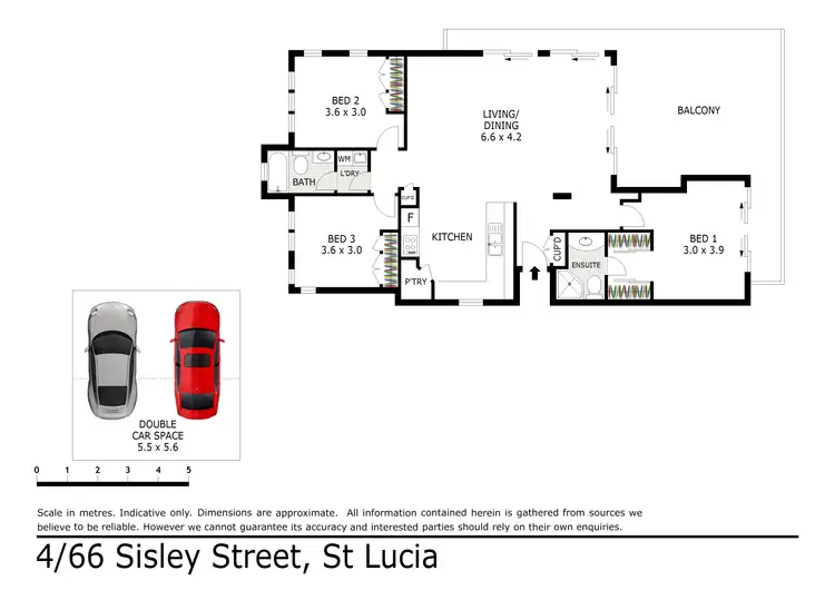 Floorplan of Homely unit listing, 4/66 Sisley Street, St Lucia QLD 4067