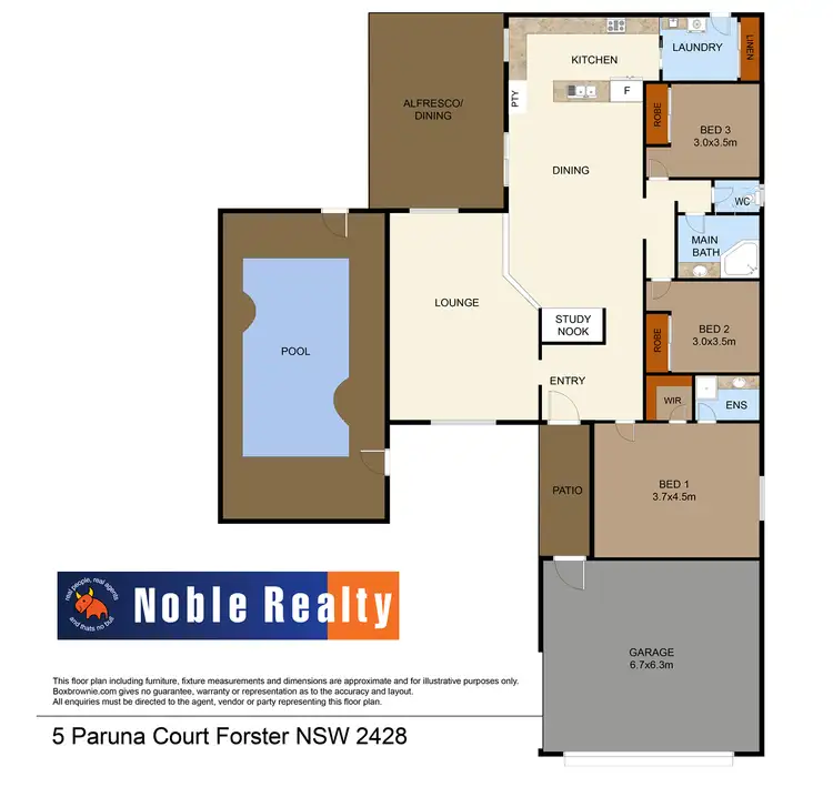 Floorplan of Homely house listing, 5 Paruna Court, Forster NSW 2428
