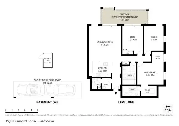 Floorplan of Homely apartment listing, 12/81 Gerard Lane, Cremorne NSW 2090