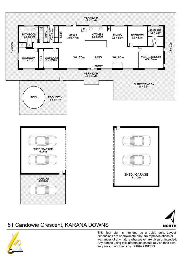 Floorplan of Homely house listing, 81 Candowie Crescent, Karana Downs QLD 4306