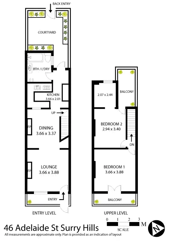 Floorplan of Homely terrace listing, 46 Adelaide Street, Surry Hills NSW 2010