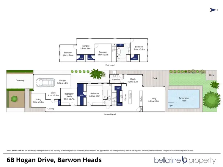 Floorplan of Homely house listing, 6b Hogan Drive, Barwon Heads VIC 3227