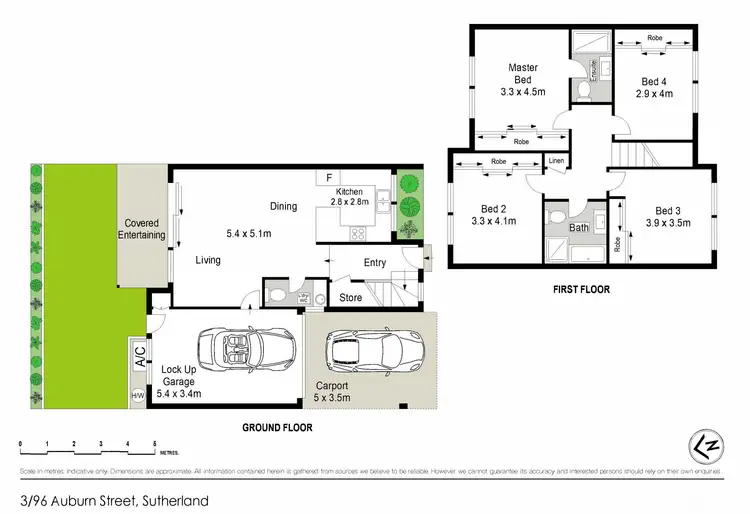 Floorplan of Homely townhouse listing, 3/96 Auburn Street, Sutherland NSW 2232
