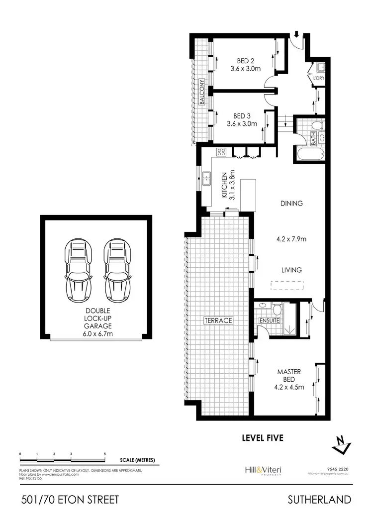 Floorplan of Homely unit listing, 501/70 Eton Street, Sutherland NSW 2232