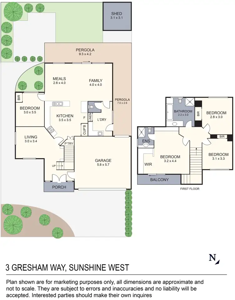 Floorplan of Homely house listing, 3 Gresham Way, Sunshine West VIC 3020