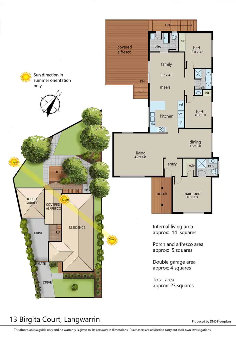 Floorplan of Homely house listing, 13 Birgita Court, Langwarrin VIC 3910