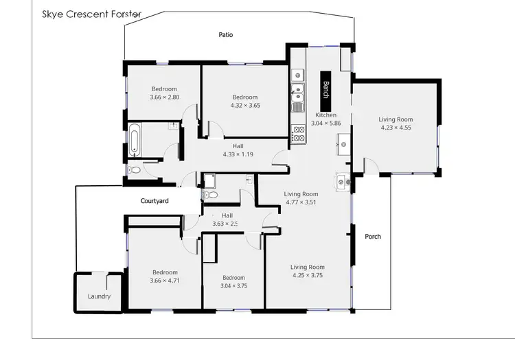Floorplan of Homely house listing, 4 Skye Crescent, Forster NSW 2428