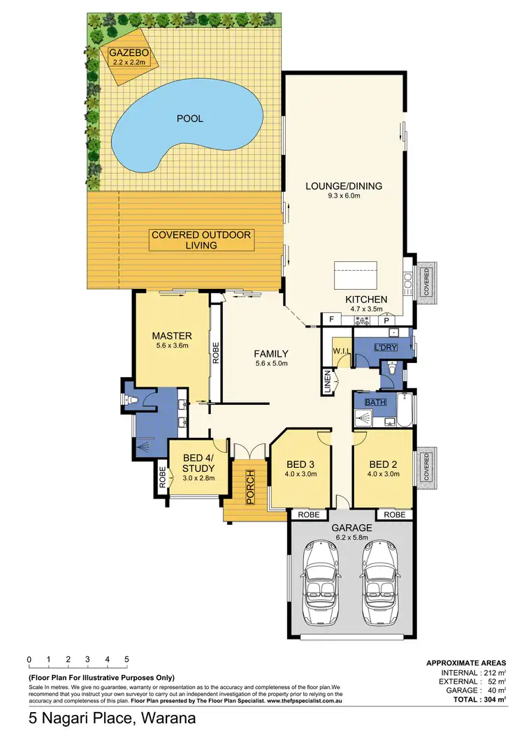 Floorplan of Homely house listing, 5 Nagari Place, Warana QLD 4575