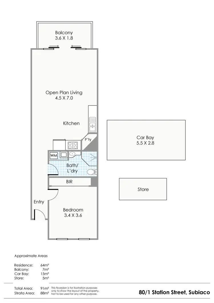 Floorplan of Homely apartment listing, 80/1 Station Street, Subiaco WA 6008