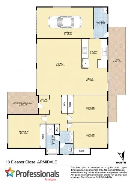Floorplan of Homely house listing, 13 Eleanor Close, Armidale NSW 2350