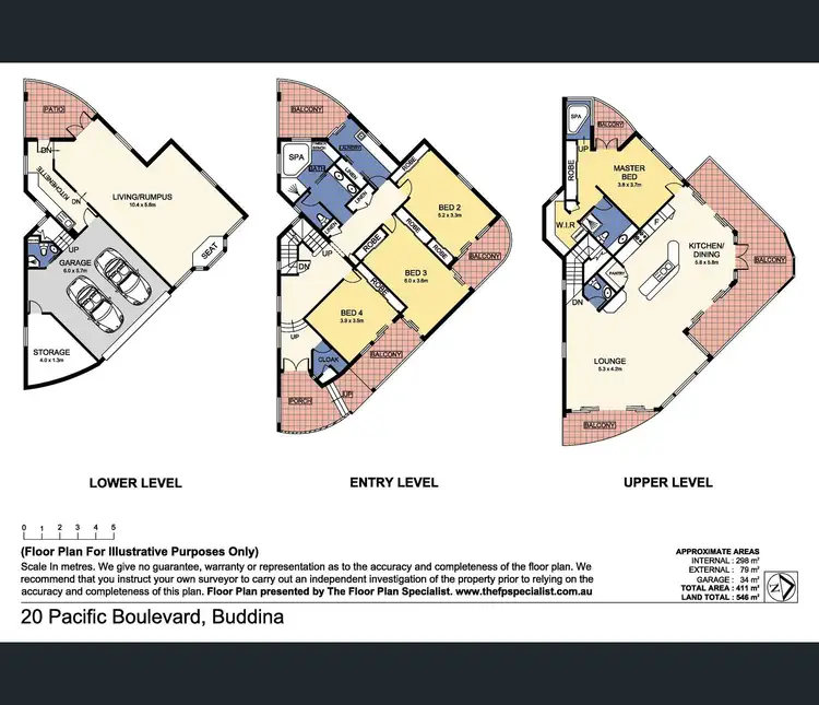 Floorplan of Homely house listing, 20 Pacific Boulevard, Buddina QLD 4575