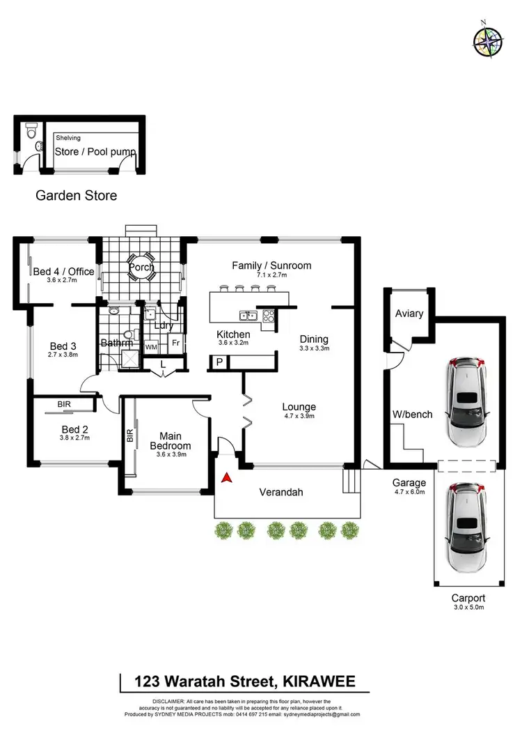 Floorplan of Homely house listing, 123 Waratah Street, Kirrawee NSW 2232