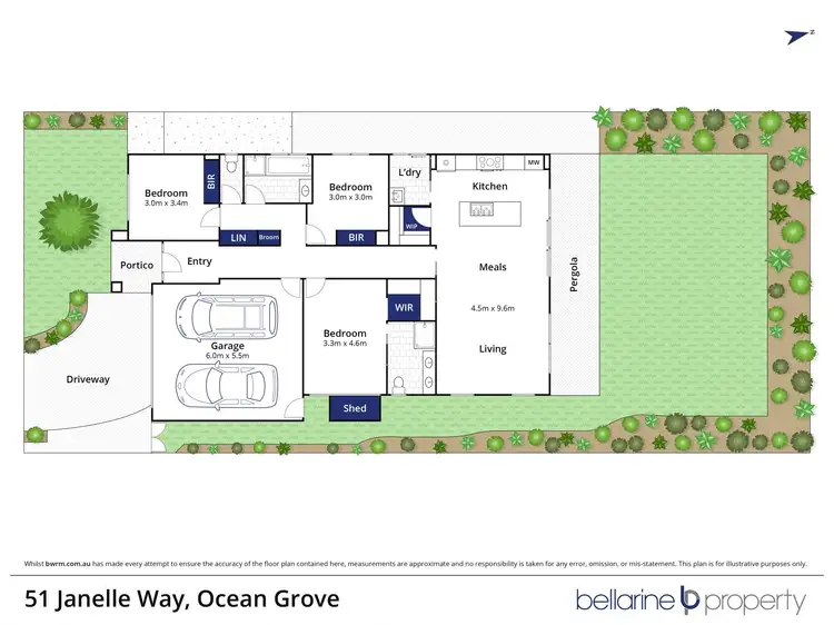 Floorplan of Homely house listing, 51 Janelle Way, Ocean Grove VIC 3226