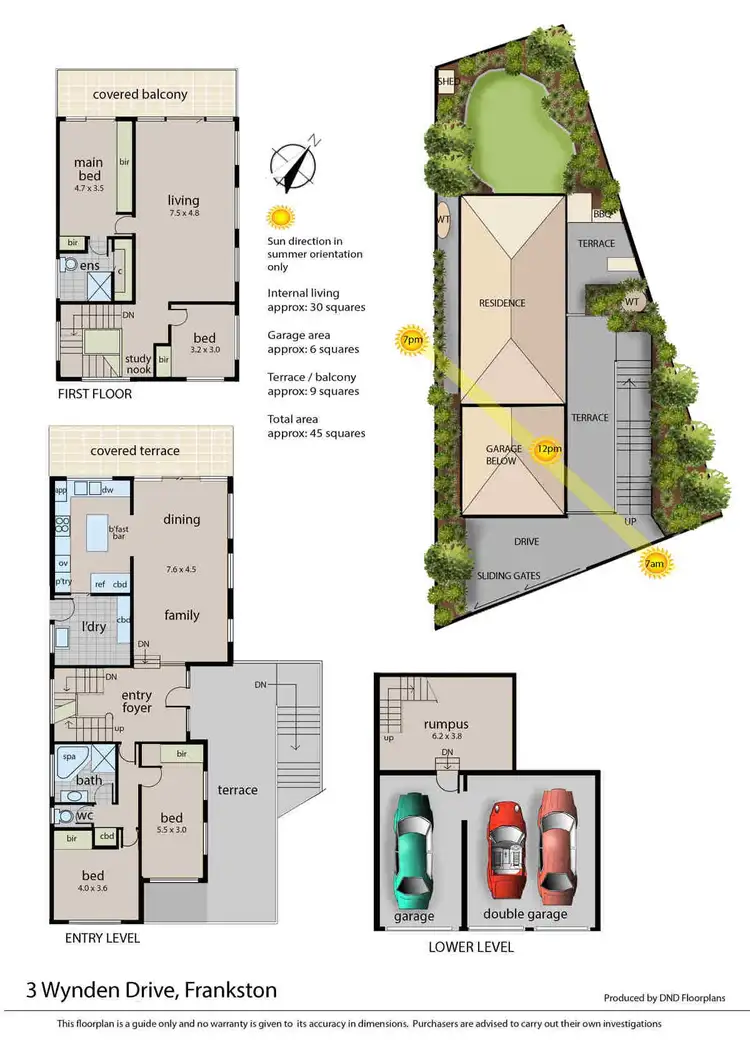 Floorplan of Homely house listing, 3 Wynden Drive, Frankston VIC 3199