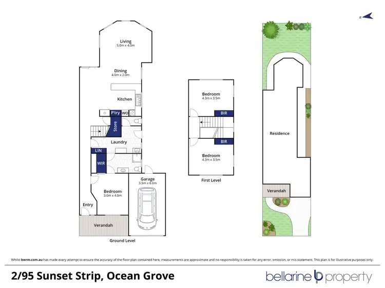 Floorplan of Homely townhouse listing, 2/95 Sunset Strip, Ocean Grove VIC 3226