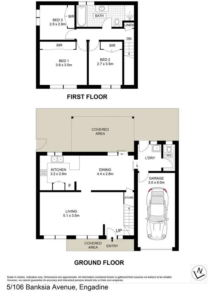 Floorplan of Homely townhouse listing, 5/106 - 108 Banksia Avenue, Engadine NSW 2233