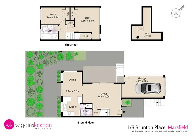 Floorplan of Homely townhouse listing, 1/3 Brunton Place, Marsfield NSW 2122