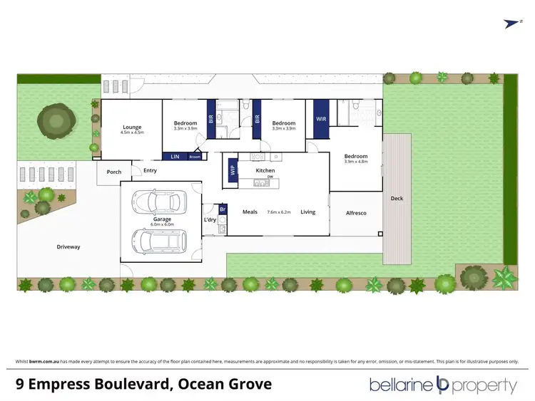 Floorplan of Homely house listing, 9 Empress Blvd, Ocean Grove VIC 3226