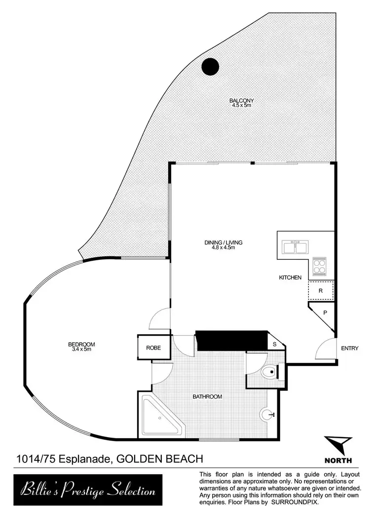 Floorplan of Homely unit listing, 1014/75 Esplanade, Golden Beach QLD 4551