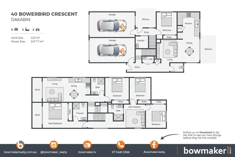 Floorplan of Homely semi-detached listing, 40 Bowerbird Crescent, Dakabin QLD 4503