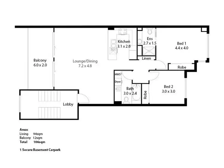 Floorplan of Homely unit listing, 905/33 Clark Street, Biggera Waters QLD 4216