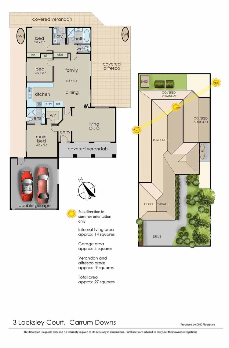 Floorplan of Homely house listing, 3 Locksley Court, Carrum Downs VIC 3201