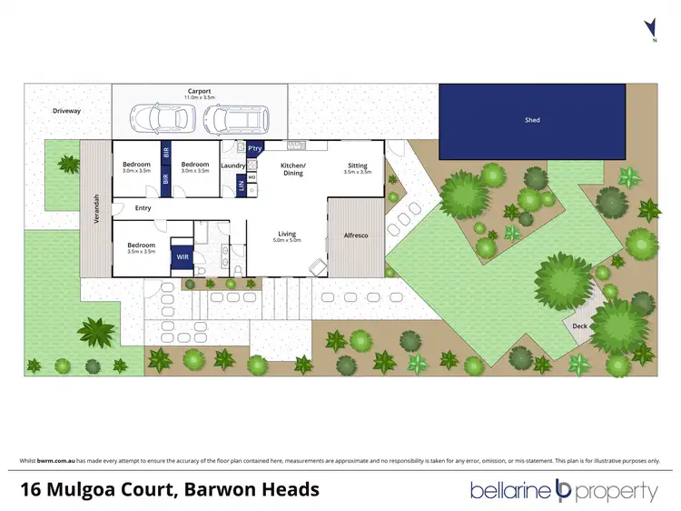 Floorplan of Homely house listing, 16 Mulgoa Court, Barwon Heads VIC 3227