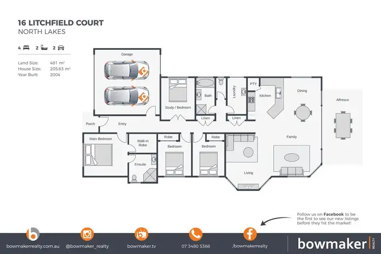 Floorplan of Homely house listing, 16 Litchfield Court, North Lakes QLD 4509