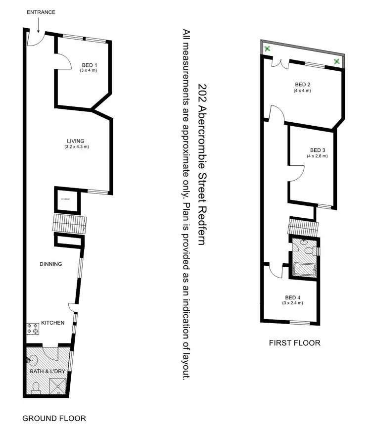 Floorplan of Homely terrace listing, 202 Abercrombie Street, Redfern NSW 2016