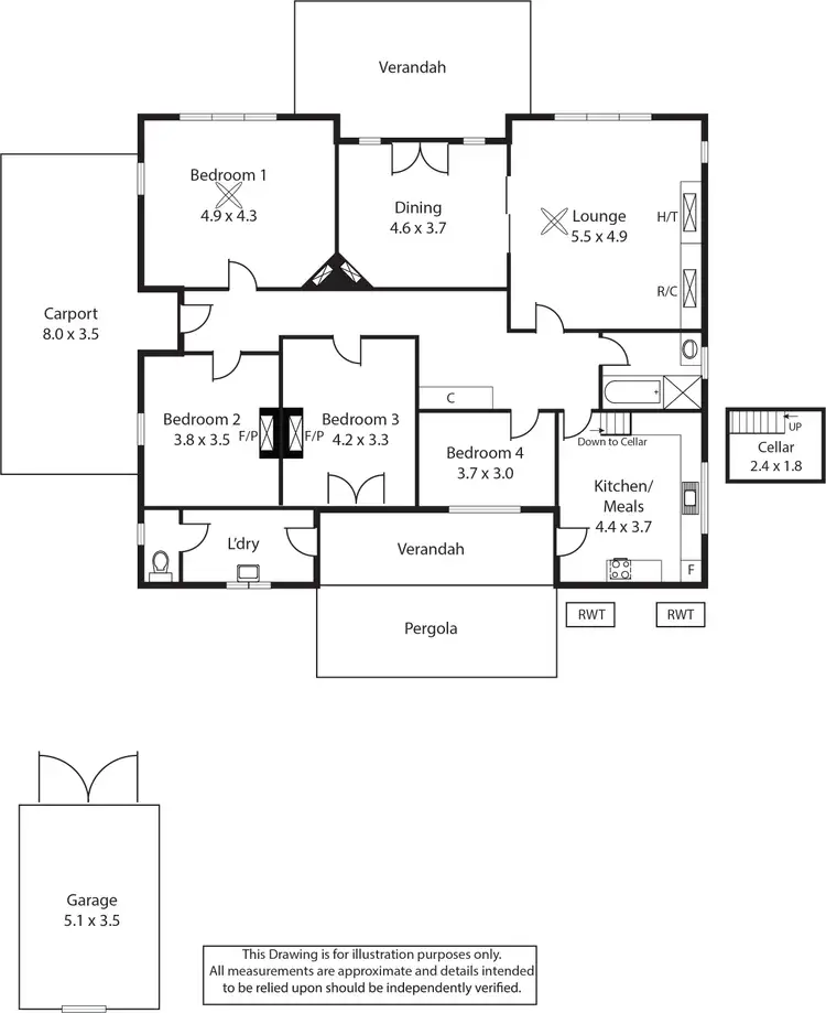 Floorplan of Homely house listing, 224 Goodwood Road, Millswood SA 5034