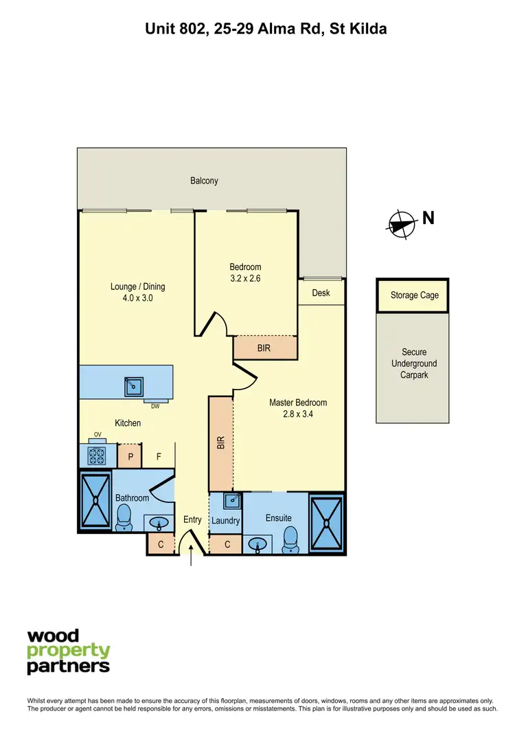 Floorplan of Homely apartment listing, 802/25-29 Alma Road, St Kilda VIC 3182