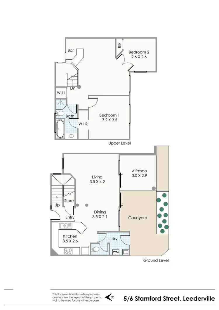 Floorplan of Homely townhouse listing, 5/6 Stamford Street, Leederville WA 6007