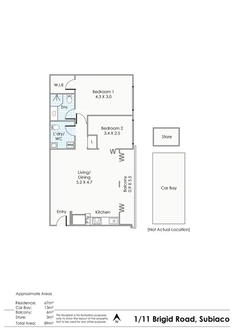 Floorplan of Homely apartment listing, 1/11 Brigid Road, Subiaco WA 6008