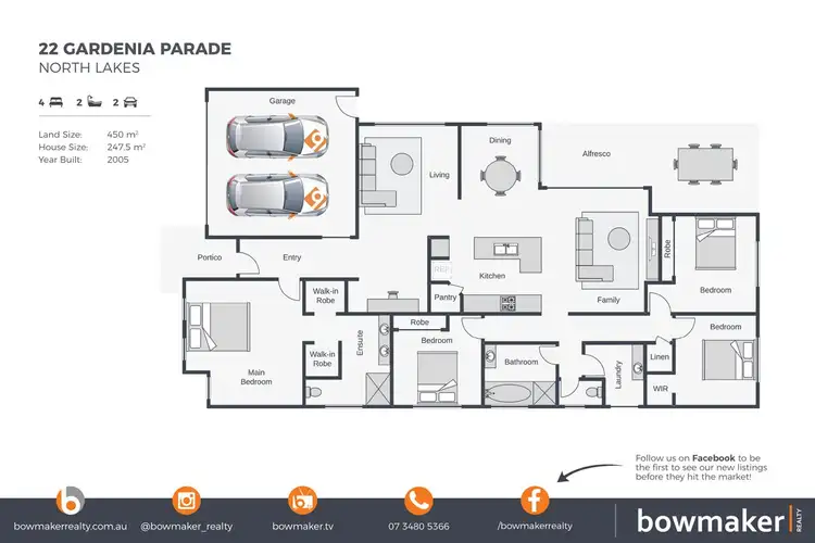 Floorplan of Homely house listing, 22 Gardenia Parade, North Lakes QLD 4509