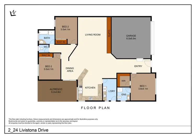 Floorplan of Homely villa listing, 2/24 Livistona Drive, Forster NSW 2428